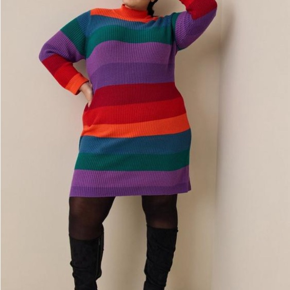 Torrid Striped Sweater Dress - Size 2 (2X)